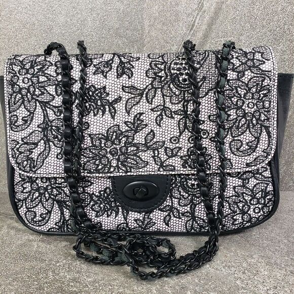 Patricia Nash Handbag Black Crossbody Purse Evening Bag Chantilly